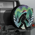 thumbnail image 2 of Lotusprinthandmade Merry Christmas Bigfoot Spare Tire Cover Without Backup Camera Hole 6 Sizes (35 in.), christmas tire cover, funny bigfoot design, 2 of 7