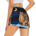 thumbnail image 3 of Disketp Ocean Scene with Noah's Ark Print Women's Shorts Workout Shorts for Athletic Gym Running Shorts with Phone Pockets X-Large, 3 of 8