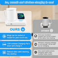 thumbnail image 4 of 3 In1 Smart Self Heated Refrigeration Coffee Mug Wireless Charger Base Thermostatic Coaster for Office Desk/Home US Plug, 4 of 6