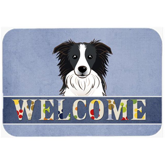 Carolines Treasures BB1427CMT Border Collie Welcome Kitchen & Bath Mat, 20 x 30