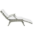 thumbnail image 5 of Modway Envisage Chaise Outdoor Patio Wicker Rattan Lounge Chair in Light Gray White, 5 of 10