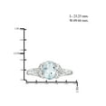 thumbnail image 2 of JewelersClub Aquamarine Ring December Birthstone Jewelry – 1 1/7 Carat Aquamarine Sterling Silver Ring Jewelry with White Diamond Accent – Gemstone Rings with Hypoallergenic Sterling Silver, 2 of 4