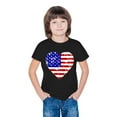thumbnail image 4 of zbxnLI 3-10 Years Girls 4th July Shirts Heart Graphic T-Shirts for Kids Independent Days Short Sleeve Tops, 4 of 7
