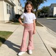thumbnail image 4 of LvhaoGJOB Kids' Casual Pants - Soft, Elastic Waist & Pockets - Pink 4-5 Years, 4 of 4