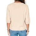 thumbnail image 4 of Half Sleeve Solid Color V Neck Women Casual Button Down Cardigan Knit Tops, 4 of 7