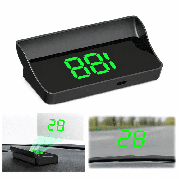 Odopus Car HUD, Smart HUD Display Car Windshield GPS BDS Speedometer, 10Hz Real-Time MPH Display, Auto Brightness, USB Plug and Play for Cars Trucks SUVs