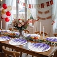 thumbnail image 5 of Round Placemats Wisteria Floral 15 inch Set of 6 Table Mats for Dining Table Purple Leaf Heat Resistant Non-Slip Kitchen & Home Decorative Place Mat Set, 5 of 8