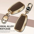 thumbnail image 3 of Zinc alloy+leather Key Cover Keychain Key Case For Lixiang Ideal A 3 buttons key case Li One Alcantara Car Accessories, 3 of 28