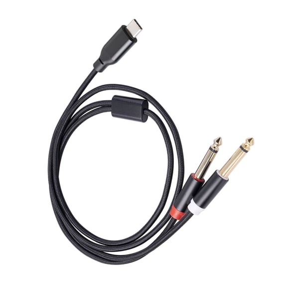 USB C to 6.35mm 1/4inch TRS Cable for Mixers Superiors Sound Quality Wire