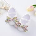 thumbnail image 3 of Newborn Baby Girl Flats with Bowknot Valentines Day Heart Print Soft Sole Infant Princess Dress Crib Shoes Non-Slip for First Walkers, 3 of 8