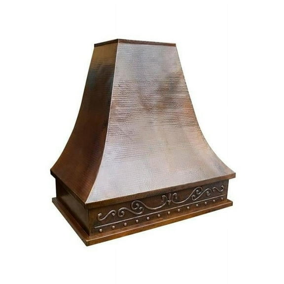 COPPER RANGE HOOD WALL MOUNT TOWER 36X22X36 G18 DARK LIGHT