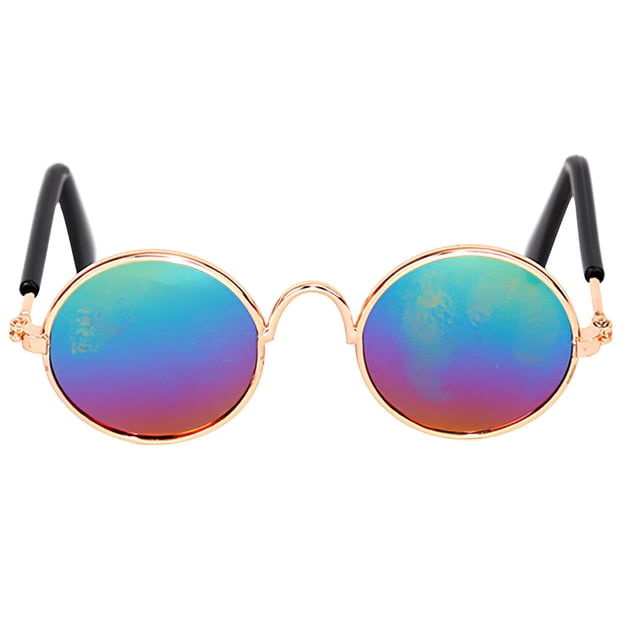Gafas De Metal Para Mascotas Gafas De Sol De Moda Para Mascotas Gafas Antideslizantes Para Perros Protección Solar Gafas Retro Para Mascotas Protección Ocular Decoración Para Mascotas Gafas De Sol Speravity PT001575-03