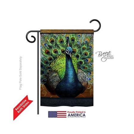 Breeze Decor 55041 Birds Salon Royale IV 2-Sided Impression Garden Flag - 13 x 18.5 in.
