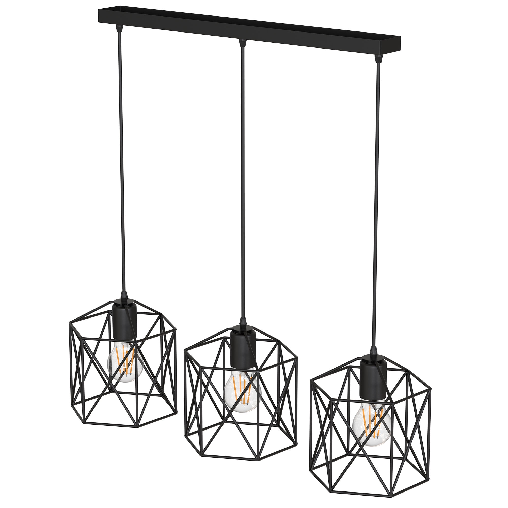 E27 Industrial Pendant Light Creative Nordic Loft Iron Geometric Pendant Lamp 