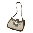 thumbnail image 1 of YSTINNG Women Shoulder Bag Versatile Large Capacity Soft Touch Chain Strip Color Block Underarm Bag for Shopping Dating Free Size C311-2934, 1 of 5
