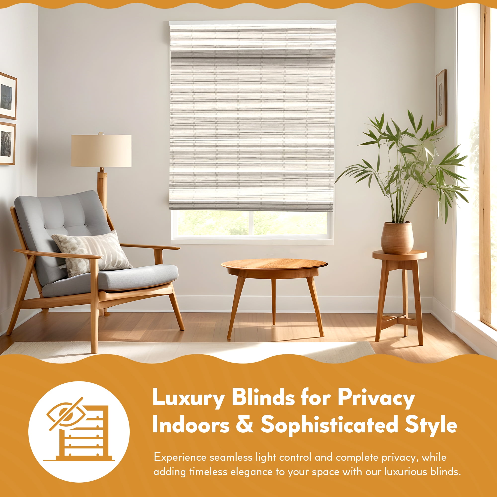 Cordless 64-in Long Distressed White Brooklyn Flatstick Bamboo Roman Shade 30 - 39 Inches 36 in. W x 64 in. L