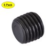 thumbnail image 1 of Unique Bargains Carbon Steel Internal Hex Thread Socket Pipe Plug, M12x1.5 Male Thread Black Pipe Cap, 5Pcs, 1 of 1