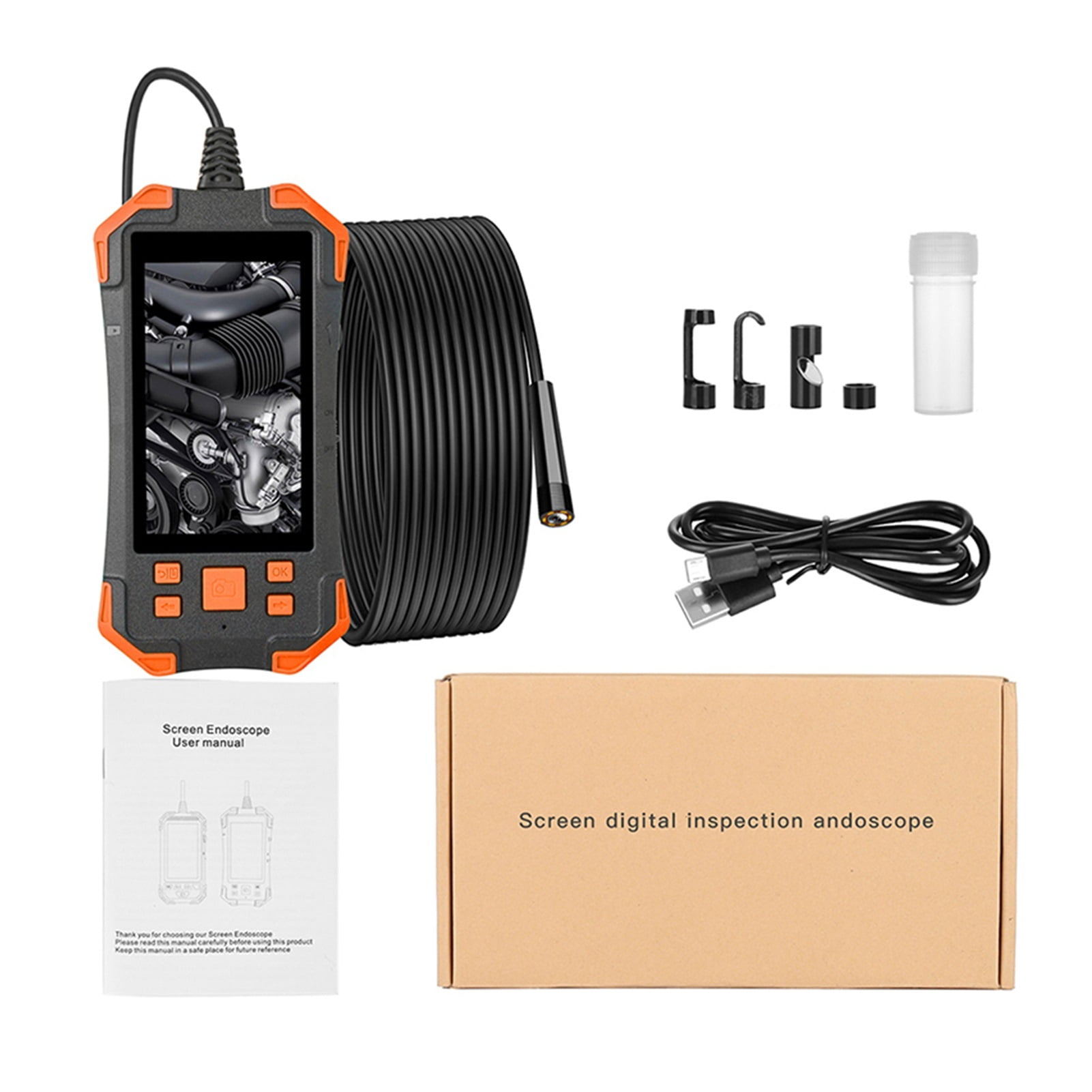 1080P HD Digital Endoscope Camera 4.3 Inch LCD 4cm-5m Focal Distance Snake Camera 3000mAh Video Inspection Camera With 6 Led , User-Friendly Borescopes