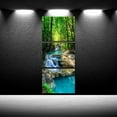 thumbnail image 2 of Hieng 3 Piece Canvas Wall Art Nature Landscape Pictures Green Forest Waterfall Poster Canvas Prints Artwork Spa Bathroom Bathroom Room (only canvas), 2 of 6