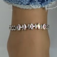 thumbnail image 4 of Kaash Customs Women's CZ Stone Fine Anklets for Summer Silver, Brass Metal, 4 of 4
