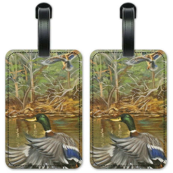Ducks Taking Flight - Luggage ID Tags / Suitcase Identification Cards - Set of 2