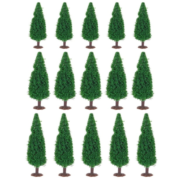 15 piezas de pino artificial, modelo DIY, paisaje, paisaje, árboles decorativos
