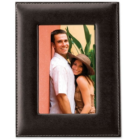 Leather Frame - Black Leather 5x7 Picture Frame