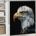 thumbnail image 6 of Orinice Bald Eagle Bathroom Decor Set Colorful Luxurious Graphic Print Polyester Fabric Fashion with Hooks Home Bathtubs Shower Curtain Decoration Set 36x72, 6 of 7