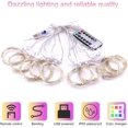 thumbnail image 4 of GFDYREE Curtain String Light 300 LED 8 Lighting Modes Fairy Lights Remote Control USB Powered Waterproof Lights for Christmas Bedroom Party Wedding Home Garden Wall Decorations - 4 Colors, 4 of 7