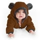 thumbnail image 5 of Disfraz de bebé niña niño mullido lindo disfraz de orejas de oso mono con capucha pijama de vellón para bebé de 6 a 12 meses, 5 of 8