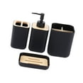 thumbnail image 2 of Accesorios de baño, organizador de baño, decoración de baño, regalo práctico, almacenamiento de artículos de tocador esenciales para tocador de Hotel, 010 negro, 2 of 8