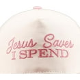 thumbnail image 4 of Jesus Saves I Spend Hat, Funny Embroidered Baseball Cap with Adjustable Snapback, Casual Trucker Style Hat for Men and Women, Perfect for Daily Outfits, Vacations, Outdoor Activities and Streetwear, 4 of 5