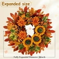 thumbnail image 2 of TYMZDYN Fall Wreaths for Front Door,20 Inch Autumn Sunflower Wreath,Fall Indoor Outdoor Decor with Maple Leaf,Thanksgiving Halloween Decorations for Home, Porch Decor, 2 of 8