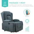 thumbnail image 4 of Best Choice Products Electric Power Lift Recliner Massage Chair Furniture w/ USB Port, Heat, Cupholders - Blue, 4 of 8