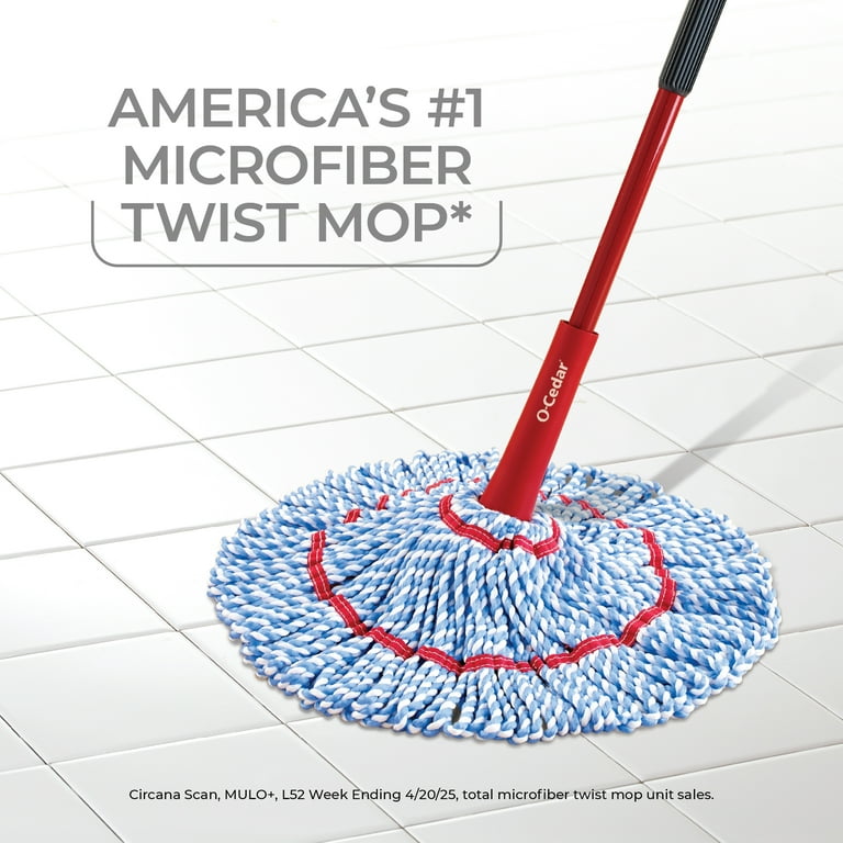 O-Cedar MicroTwist™ MAX Microfiber Mop, Removes 99% of Bacteria