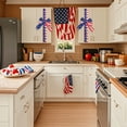 thumbnail image 5 of Patriotic Cabinet Bow Kitchen Window Decoration Suitable For 250th Independence Day Memorial Day July 4th Decor American Flag Star Stripe Ribbon Bow, 5 of 5