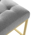 thumbnail image 5 of Privy Gold Stainless Steel Upholstered Fabric Counter StoolGold Light Gray, 5 of 7