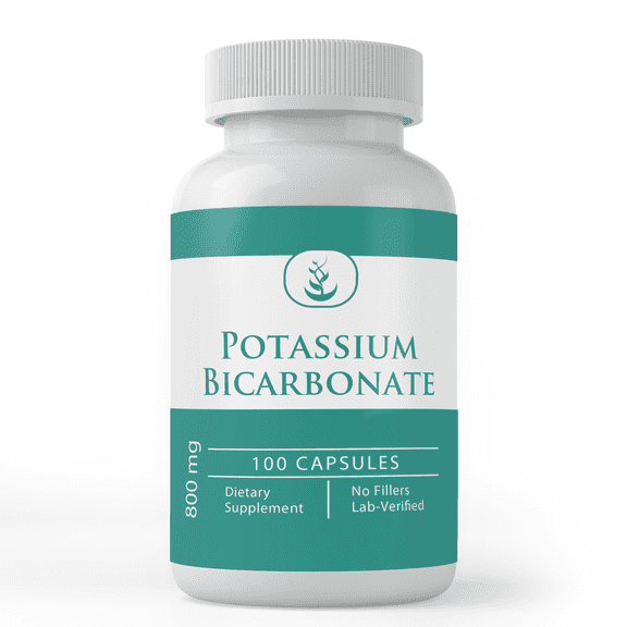 Pure Original Ingredients Potassium Bicarbonate, 100 Capsules Always Pure, No Additives or Fillers, Lab Verified