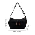 thumbnail image 2 of HUISZJ Women Corduroy Shoulder Bag, Multi Pocket Handbag, Top Handle Crossbody Bag for Work Travel Outdoor (Black), 2 of 7