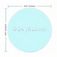 thumbnail image 3 of 24 Inch Tempered Glass Round Table Top, 2/5" Thick Clear Safety Glass with Polished Edge for Dining Table, Patio, Coffee Table, Indoor Outdoor Use, Replacement Glass Top, 3 of 7