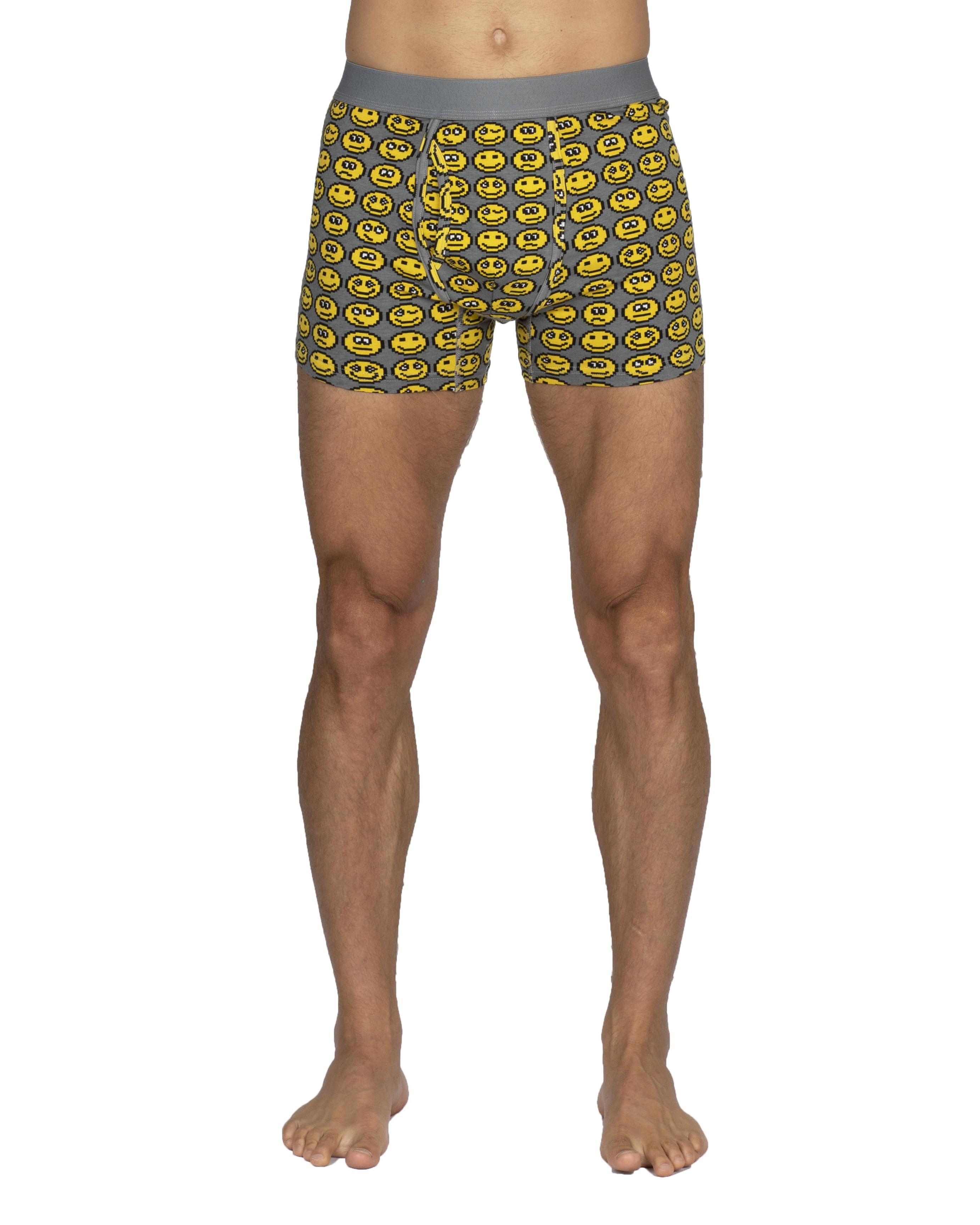 Fun Boxers Mens Boxer Shorts Novelty Cotton Briefs Fun Bottoms, Smiley