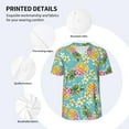 thumbnail image 4 of Daiia Cute Pineapples Mens Baseball Jersey Button Down Shirts Short Sleeve Sports Uniforms-Small, 4 of 9