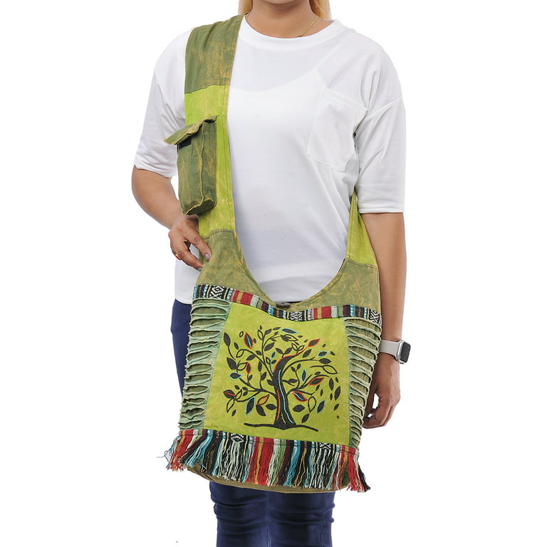 The Collection Royal Hobo Crossbody Bags for Women, Boho Purse, Boho Bag | Hippie Bag, Indie Tote Bag, Cloth Purse for Women