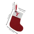 thumbnail image 3 of Xuniizn Personalized Christmas Stockings with Initials - Custom Embroidered Stocking Set, Luxury Velvet Xmas Stockings for Family, Holiday Christmas Decorations, Red, New Model Y, 3 of 3