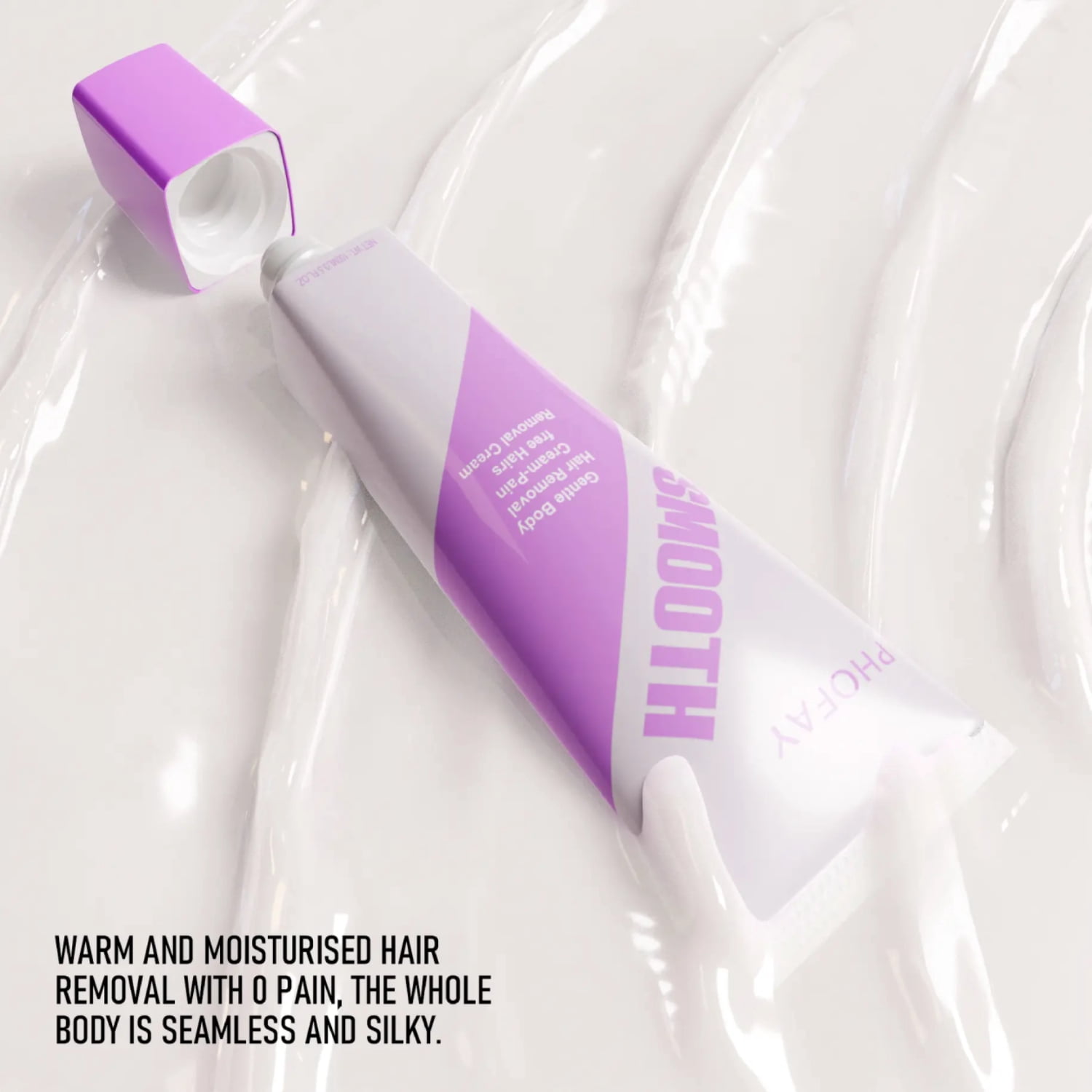 PHOFAY Hair Removal Cream, Gentle Body Hair Remover Cream for Smooth, Soft-Looking Skin, Easy At-Home Hair Removal