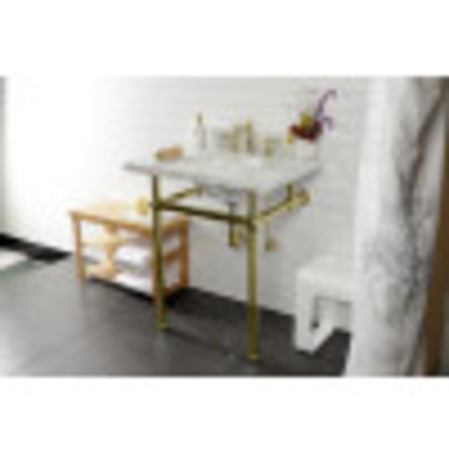Kingston Brass CC43102LKB30 Standard Mount Traditional Plumbing Sink Trim Kit with P-Trap, Polished Brass