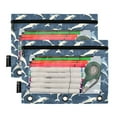 thumbnail image 2 of ALAZA 2 Pack Pencil Pouch Carton Whales Pencil Case for 3 Ring Binder Clear Window Pencil Bag Organizers, 2 of 6
