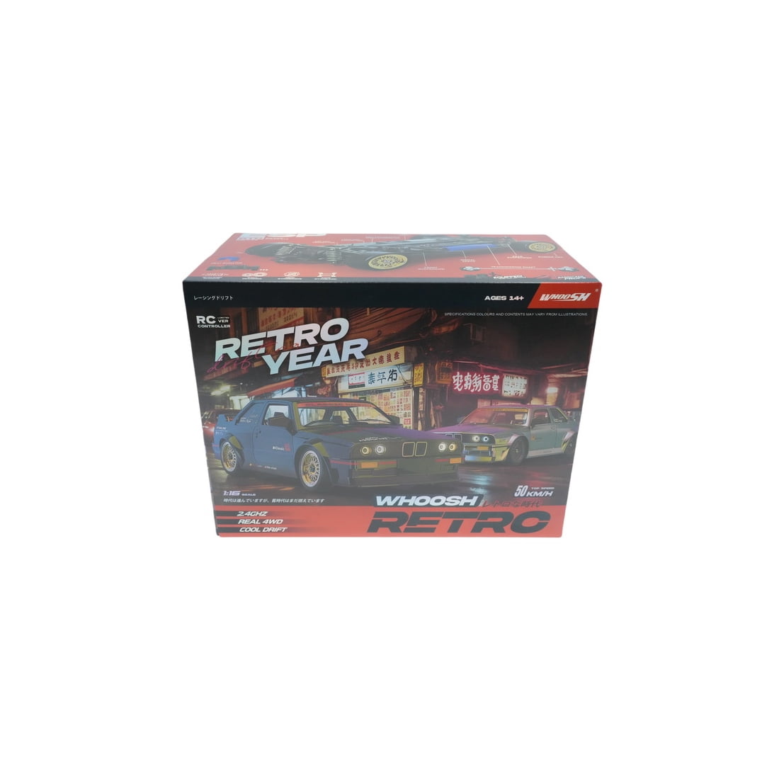 1/16 Scale 4WD RC Drift Car High Speed Racing Remote Control Vehicle With ESP Gyroscope Stabilization LED Front Rear Lights Full Proportional Driving System For Adults Hobbyists