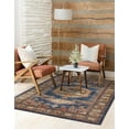thumbnail image 7 of Unique Loom Utopia Collection Area Rug - Larissa (4' 1" x 6' 1" Rectangle Blue/Brown), 7 of 7