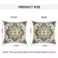 thumbnail image 3 of Boho Green Throw Pillow Covers 16x16 inch Set of 2, Bohemian Carpet Double Sided Pattern Soft Plush Cushion Cover for Couch Sofa Bed Decorative, Only Pillowcase (No Insert), 3 of 6